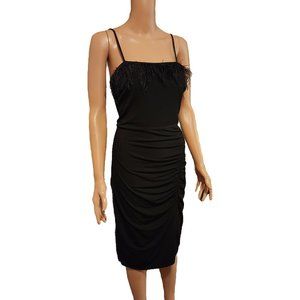 City Studio Juniors' Feather Bust Dress NWT Black Size 11